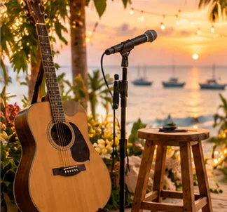Live music at a wedding